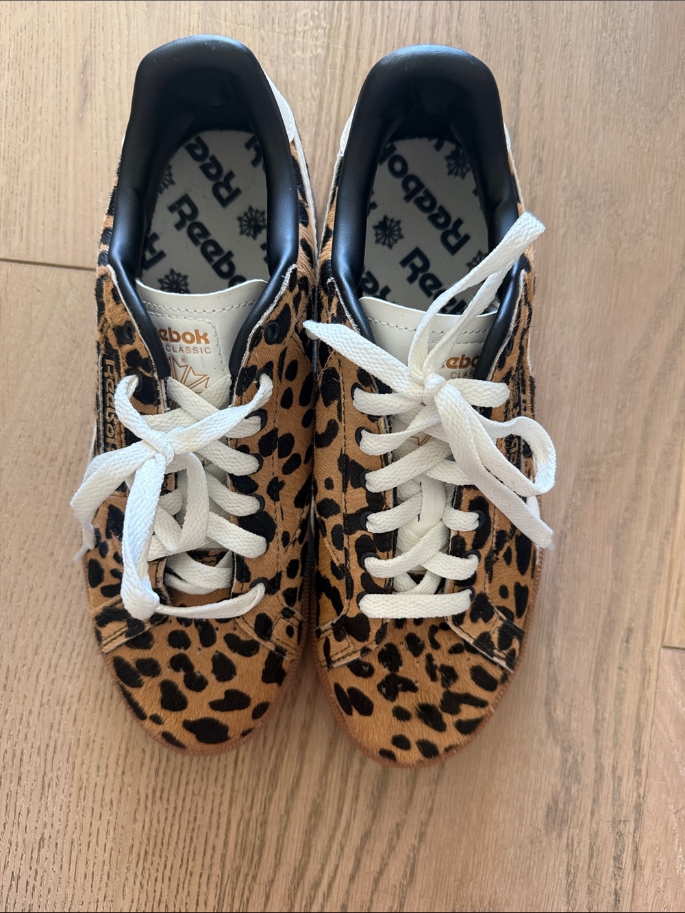 Reebok Women’s Leopard Print Sneakers in Brown and Black Never Worn